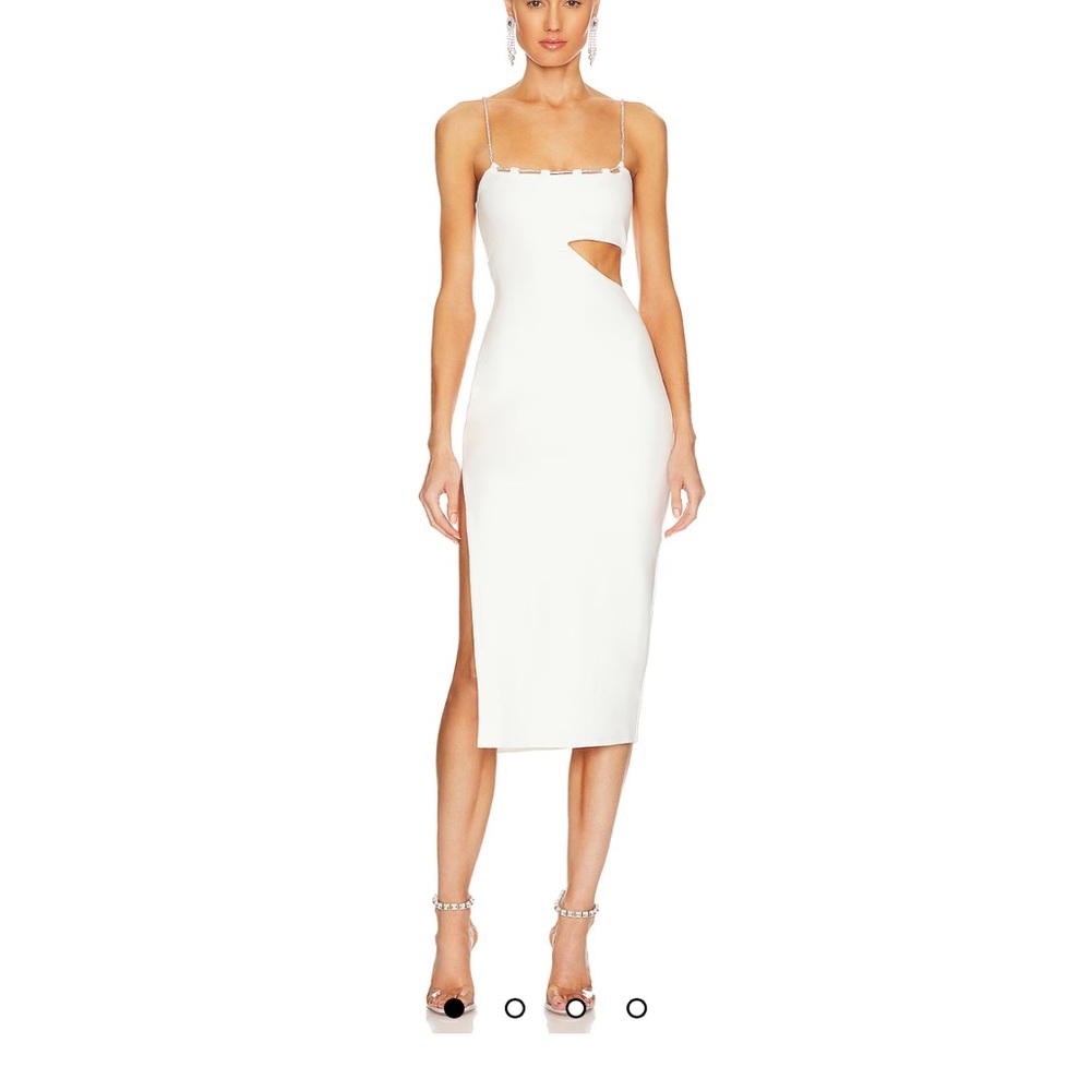 Elegant White Cut-Out Dress